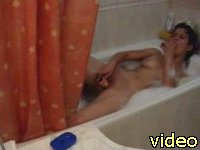 Portuguese woman cums in bath hidden cam